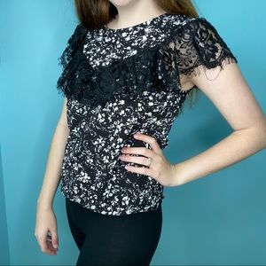 Patterned Lace Detail Blouse C20
